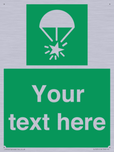 Custom sign safe condition Rocket parachute flare